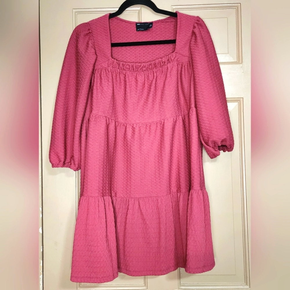 Asos mauve dress with square neck size 2